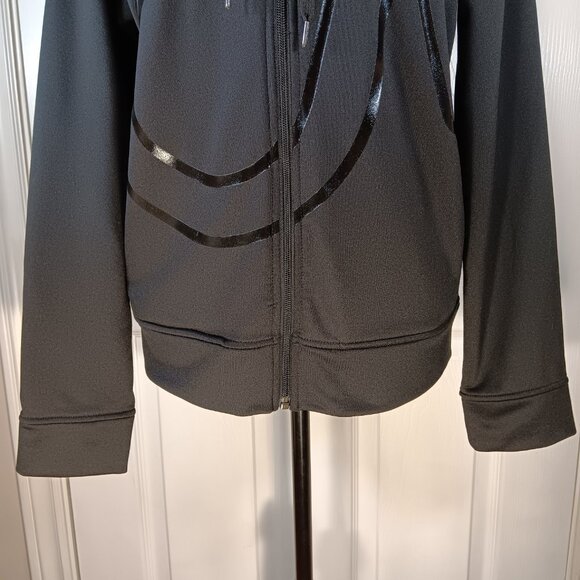 Gap NWOT Black Athleisure Full Zip Hoodie Sweatshirt Women's Size Large S - Picture 10 of 14